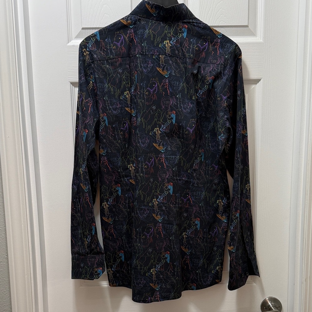 Eton Dark Multicolor Casual Shirt - Picture 3 of 4